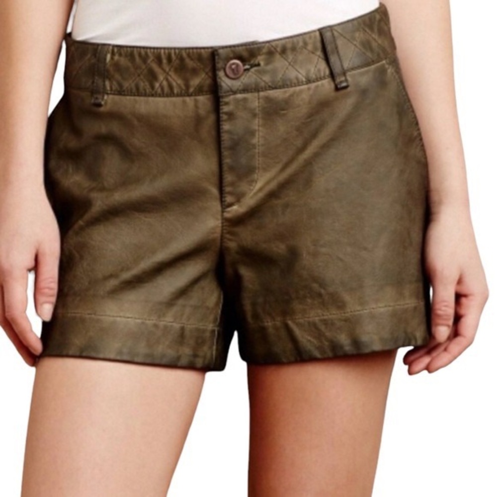 Anthropologie Pilcro and the Leatherpress faux leather shorts